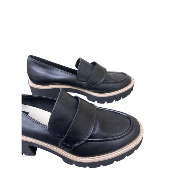 Dolce Vita Black Size 8.5 Platform Chunky Heel Loafers y2k 90s work Office Siren - Picture 10 of 13